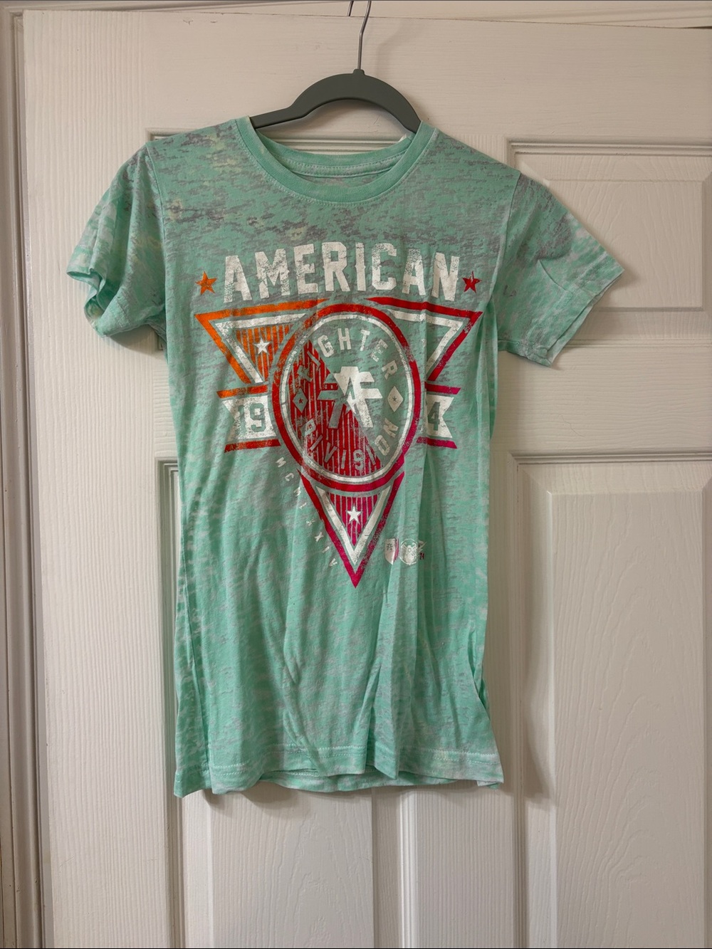 American Fighter Mint Green Short Sleeve Graphic Tee